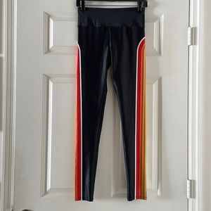 GOLDSHEEP WOMEN’S RETRO RAINBOW FULL LENGTH LEGGINGS SIZE M